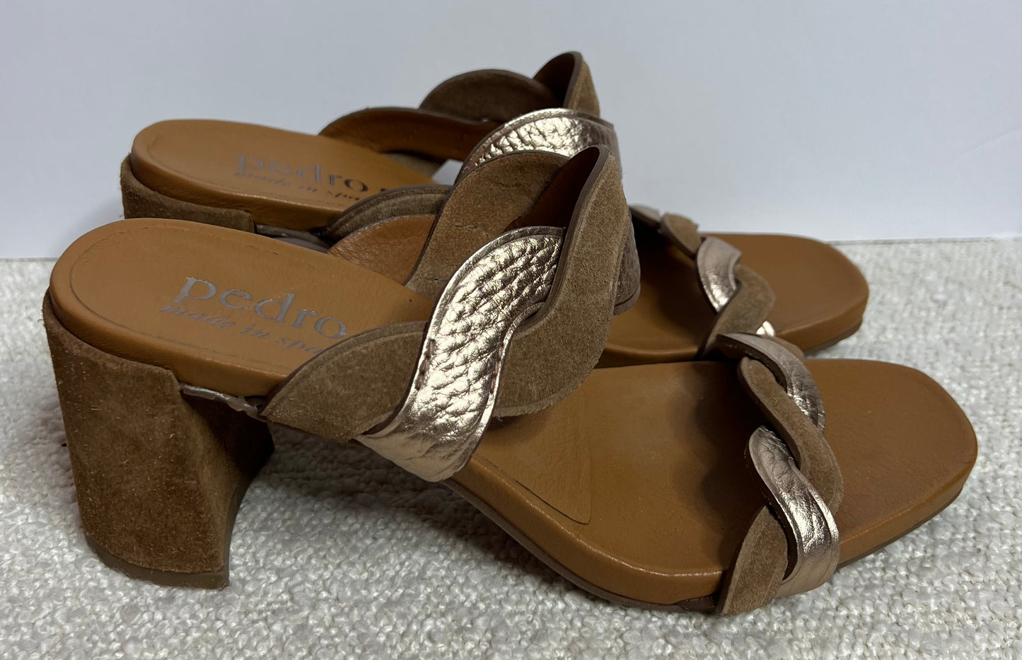 Pedro Garcia Brown Block Heel Sandal 36 1/2
