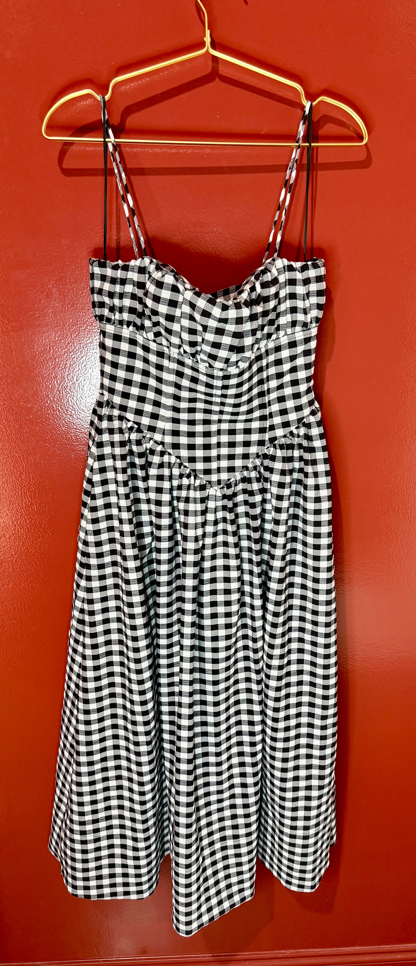Ronny Kobo Barrett Dress Black/White Gingham M
