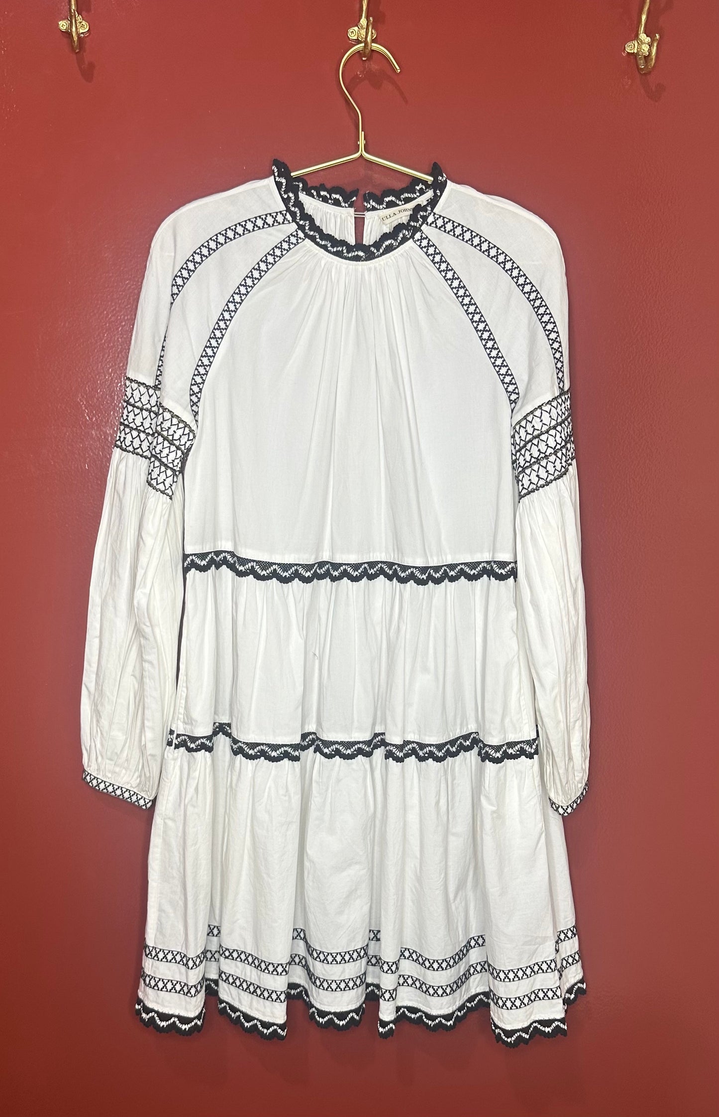 Ulla Johnson Embroidered Black/White Dress 4