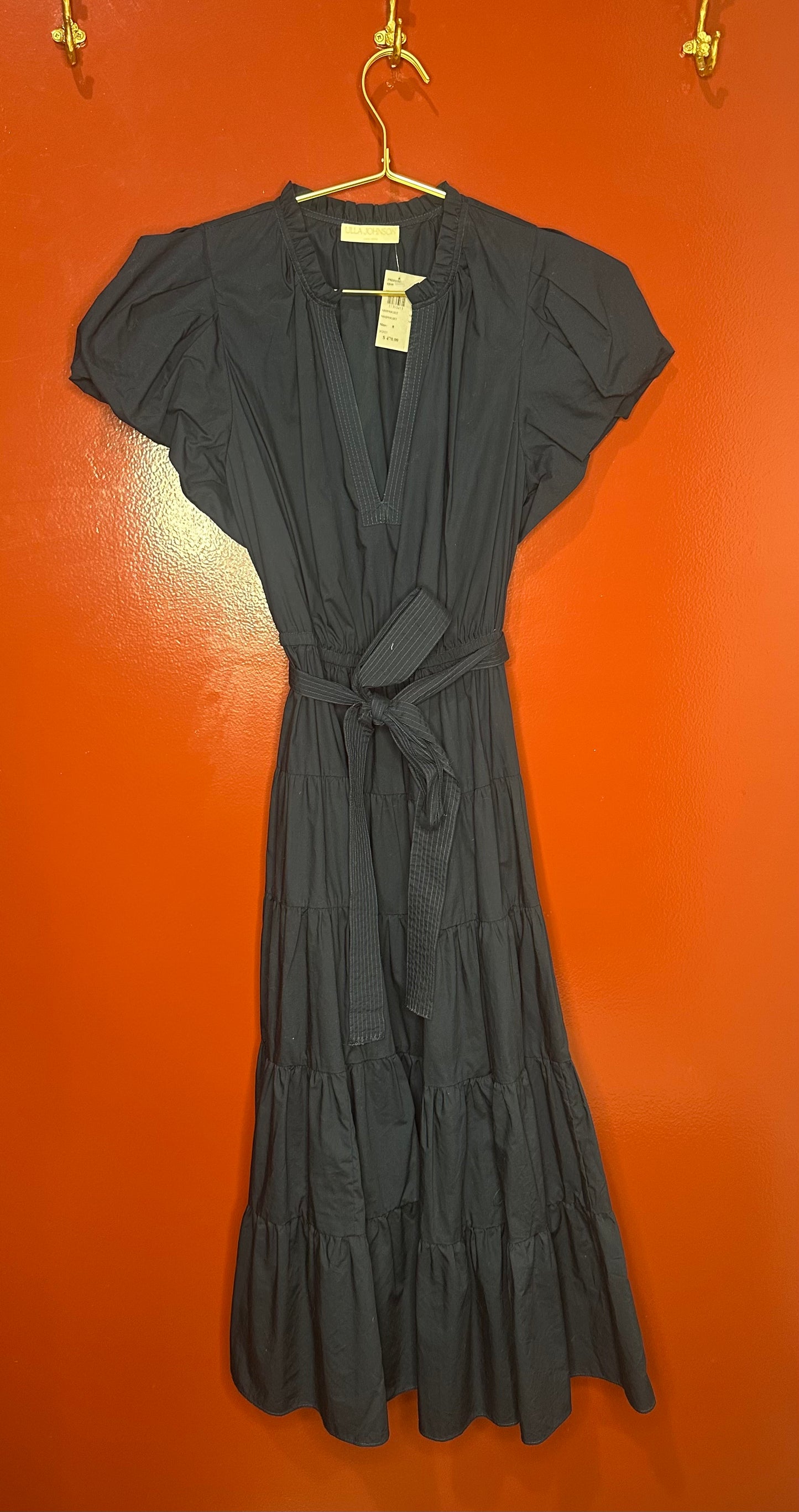 Ulla Johnson Navy Cotton Maxi Dress 8