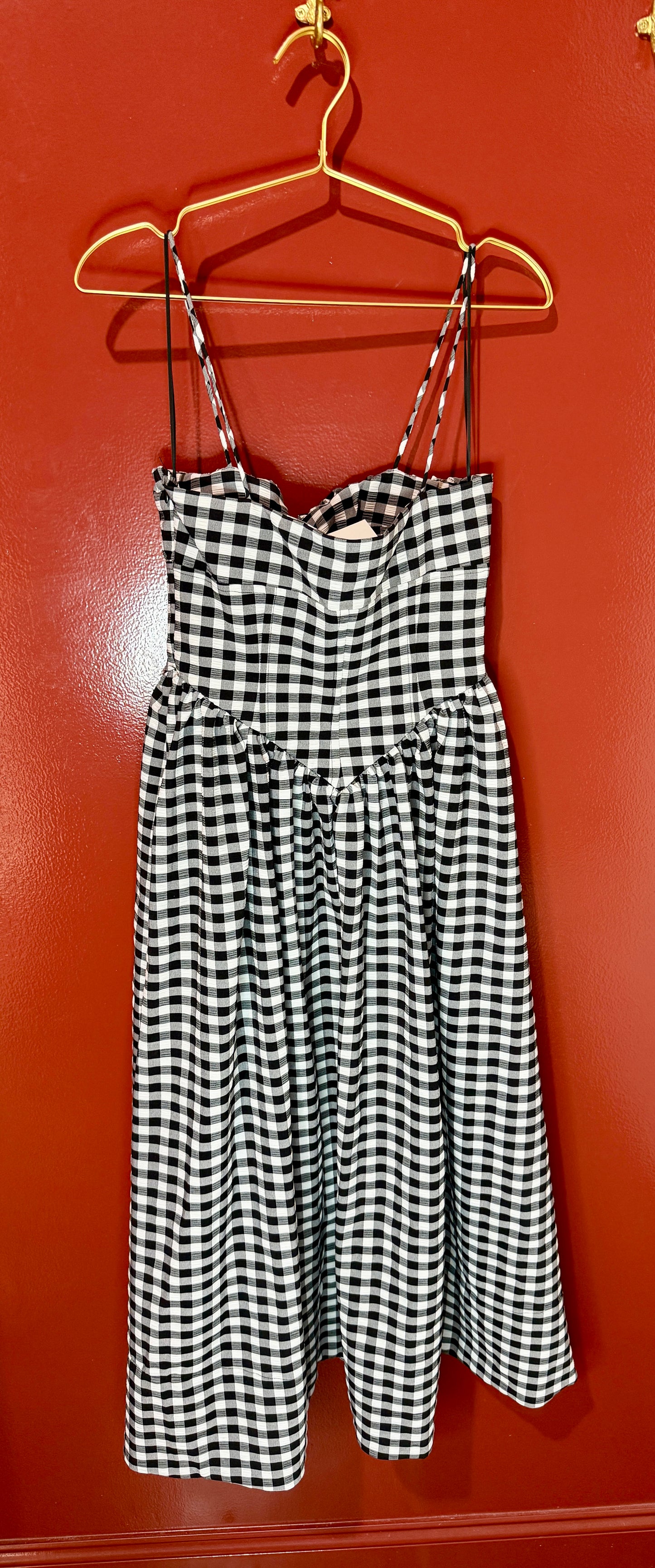 Ronny Kobo Barrett Dress Black/White Gingham M
