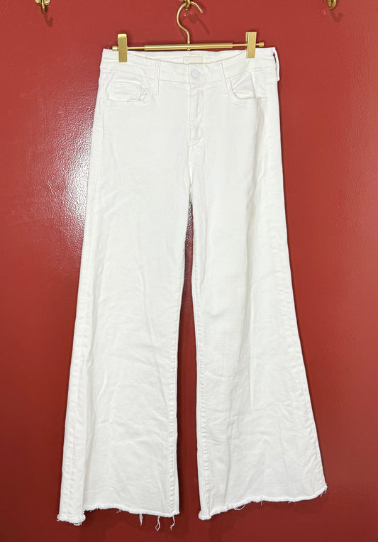 Mother White Wide Leg Jeans 27