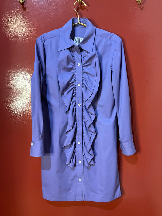 RR Purple Long Sleeve Ruffle Dress