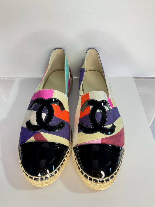 Chanel multicolor printed espadrille 40