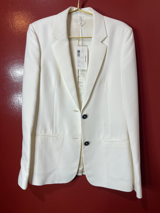 Helmut Lang Cream Blazer W Black Buttons 4