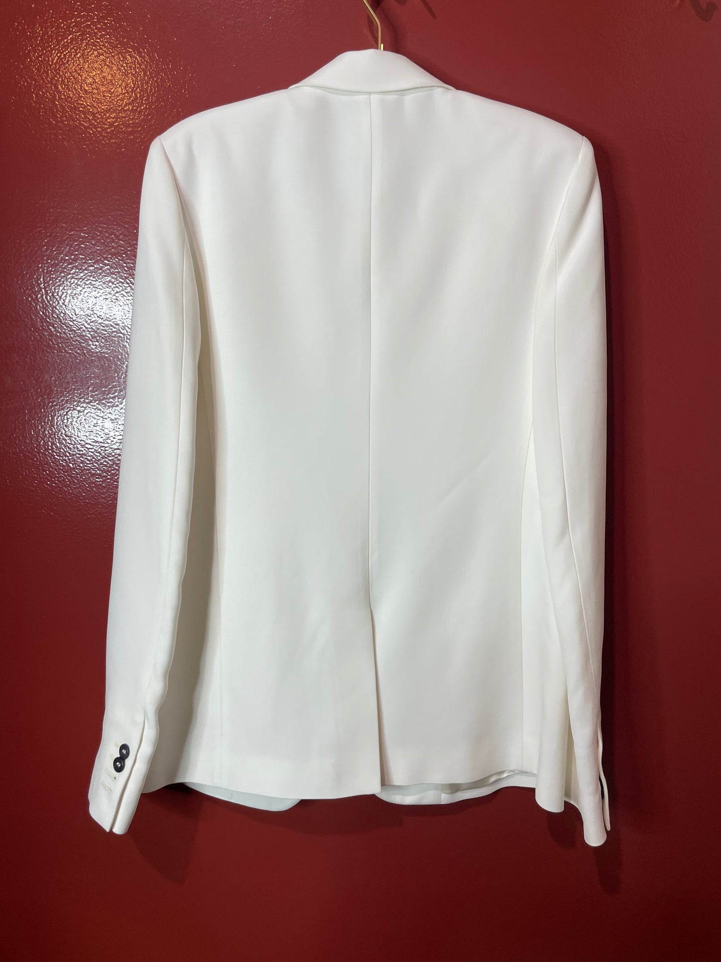 Helmut Lang Cream Blazer W Black Buttons 4