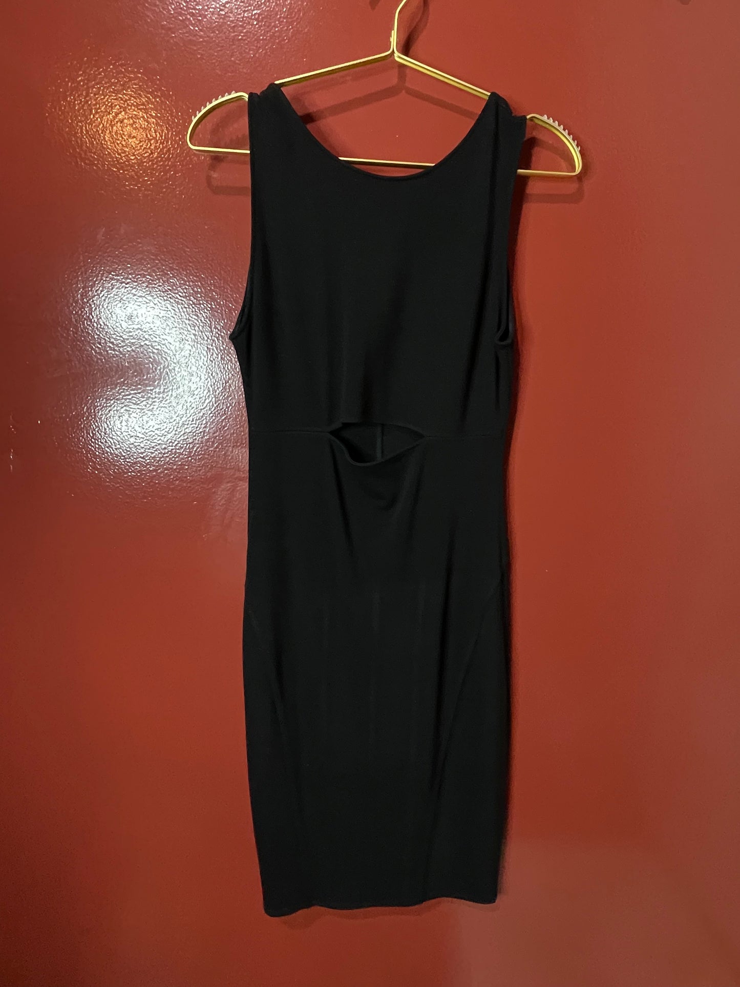 Helmut Lang Black Sleeveless Dress w Cut Out M