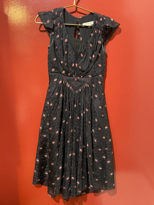 Carolina Herrera Black Floral Lace Dress 4