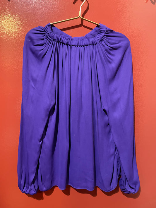 Tibi Long Sleeve Purple Top XS