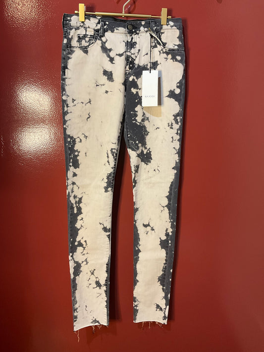 Gucci white wash/ Tie-dye jeans 2