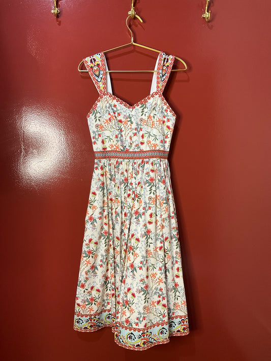 Alice & Olivia Midi Floral Dress 0