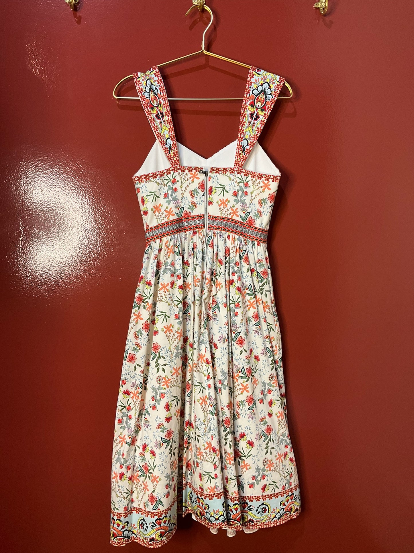 Alice & Olivia Midi Floral Dress 0