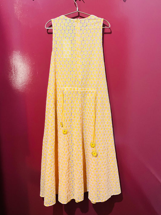 My Beachy Side Pok A Dot Long Dress Orange X3