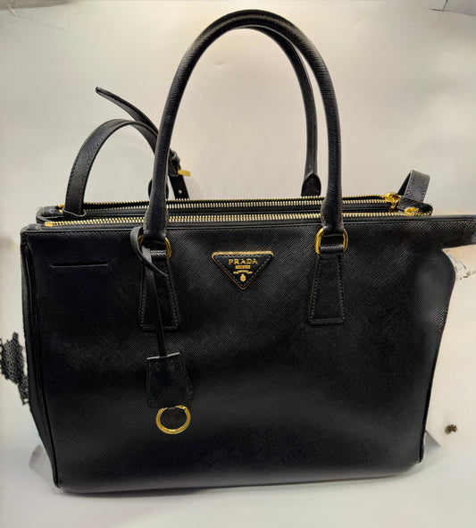 Prada Black Galleria Saffiano Leather Bag