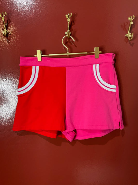 Solid & Strip red/pink shorts XL