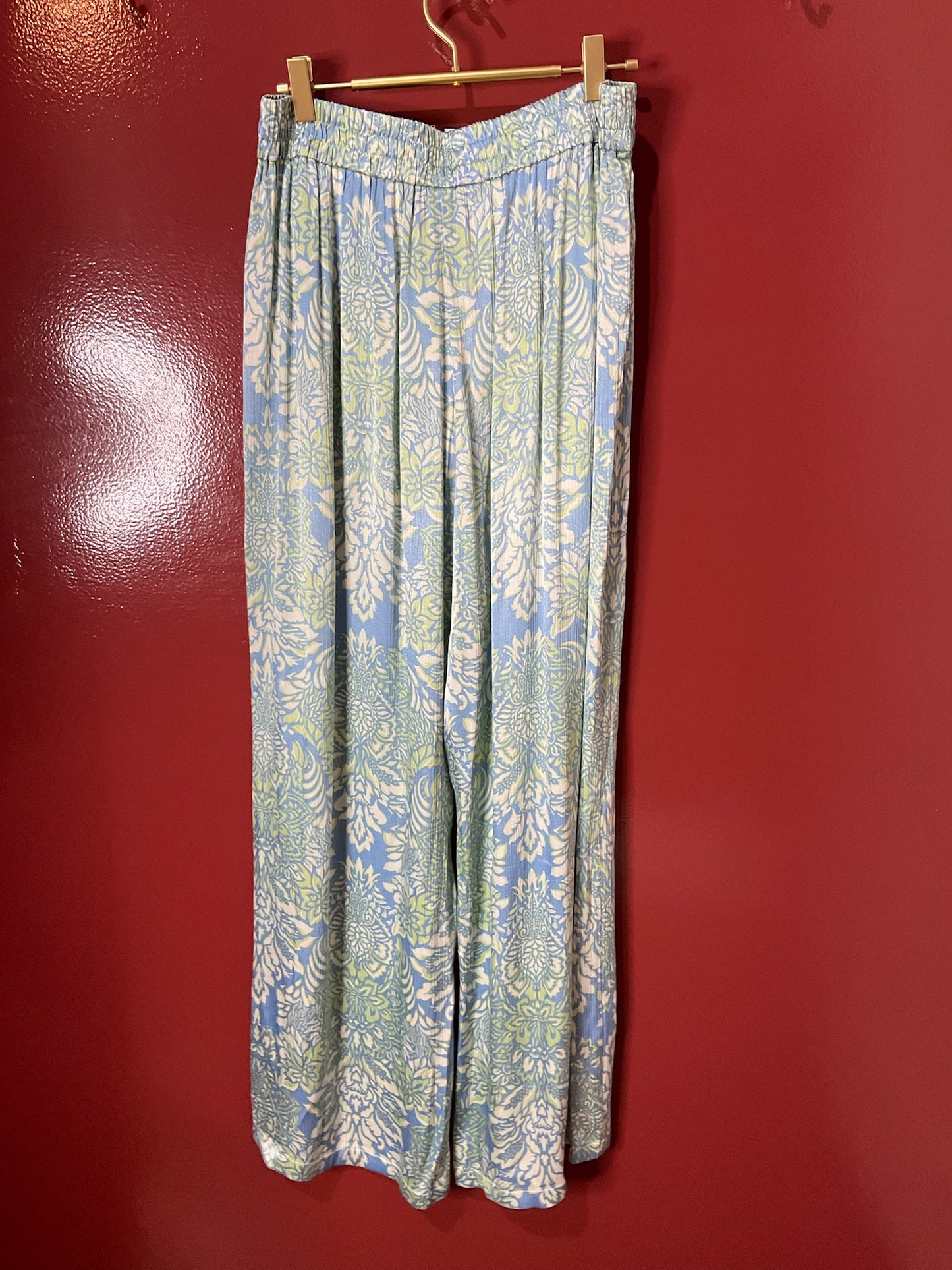 Alexis silk blue/green pants XL