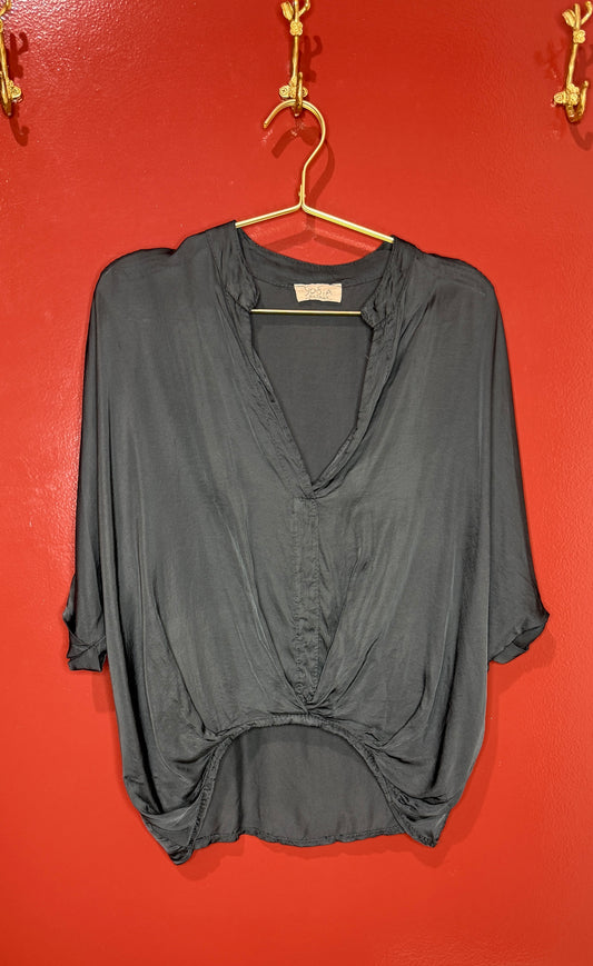 Sofia Collection Silk Gray Top
