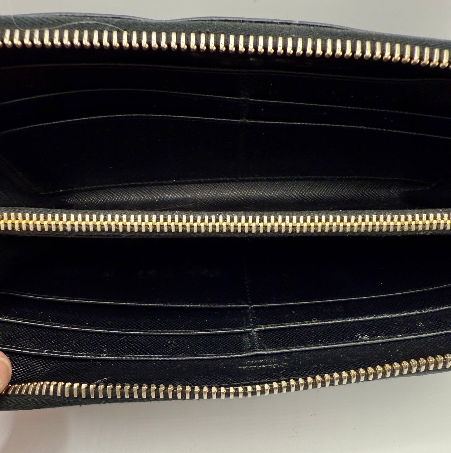 Prada Saffiano Leather Zip Wallet