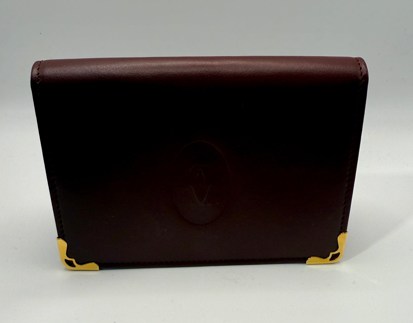 Cartier Burgundy Calfskin Card Holder