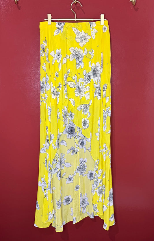 Alice + Olivia Yellow Floral Skirt 6
