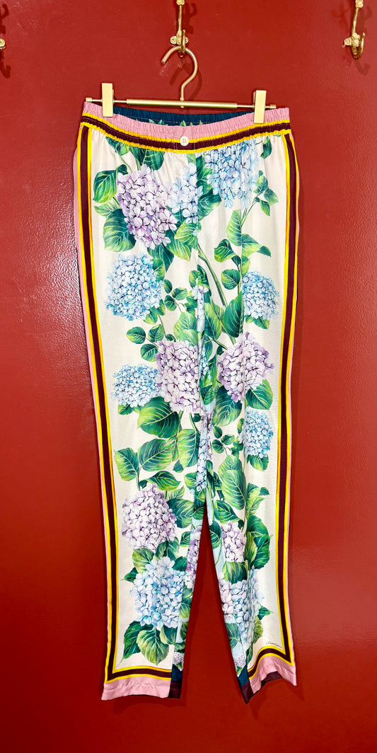 Dolce & Gabbana Silk Floral Pants 38