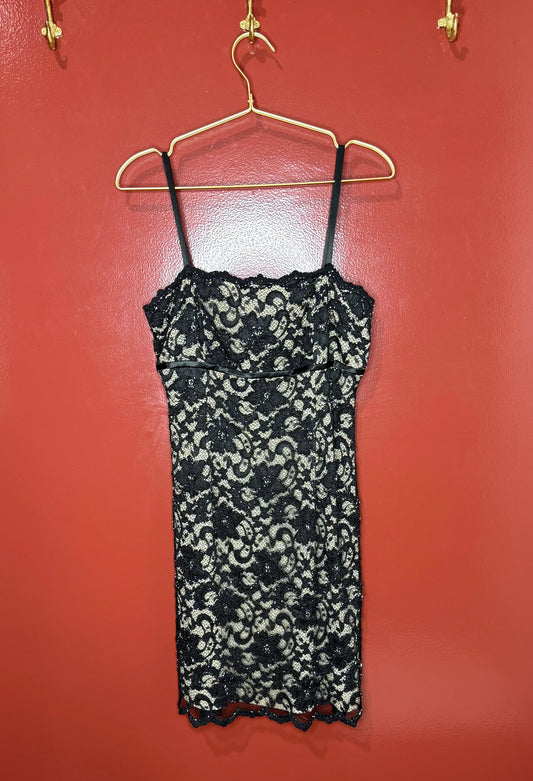 Basix II Black Lace Dress 8