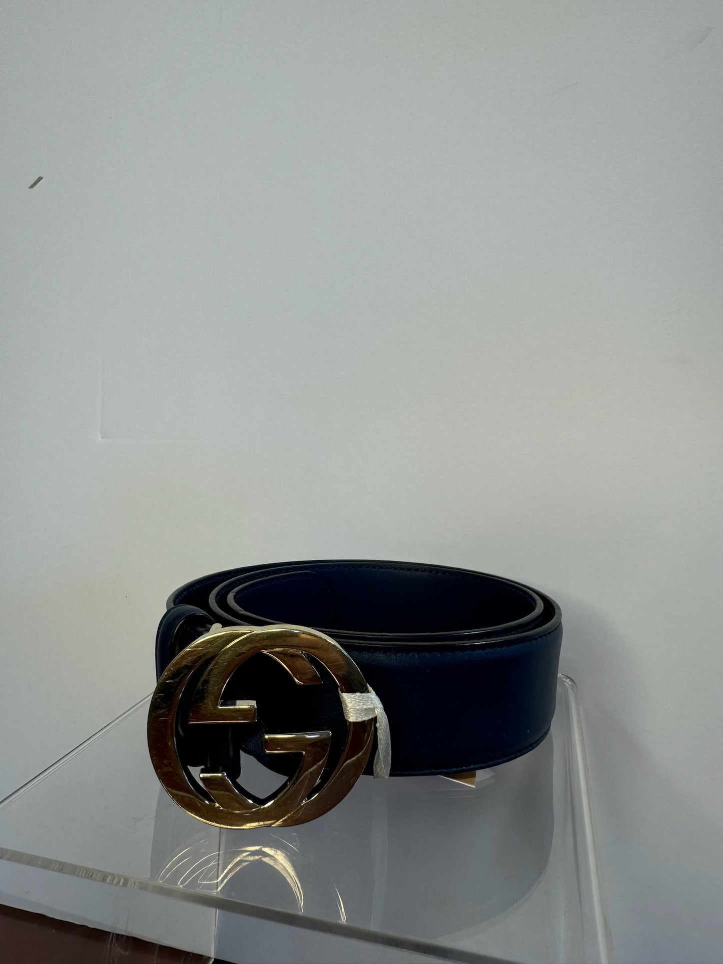 Gucci Belt Navy Bl GG S