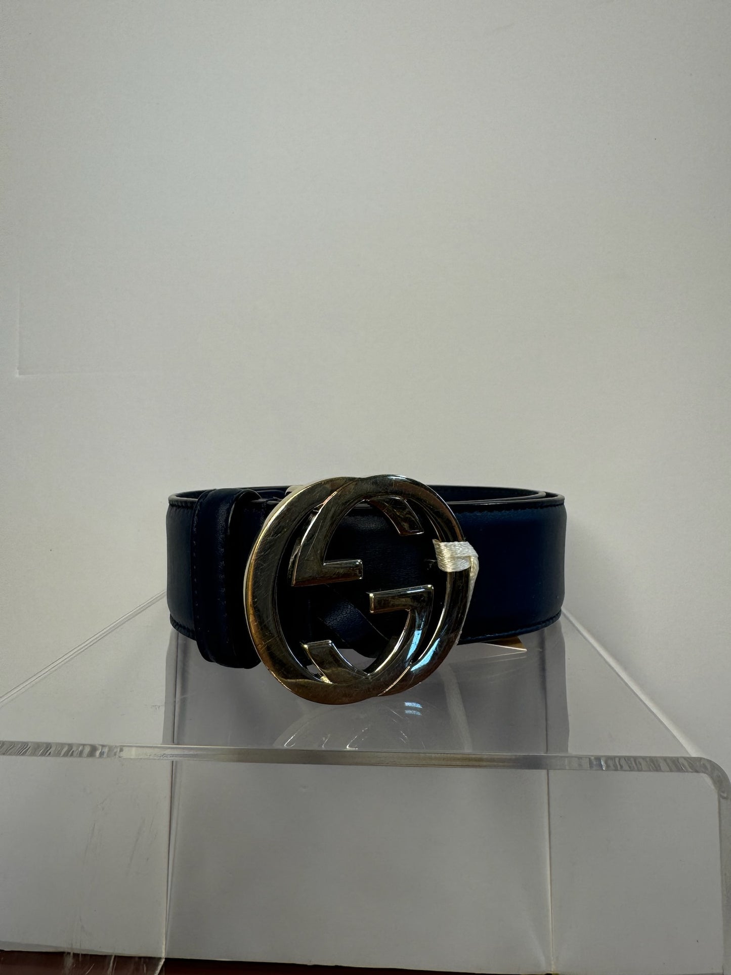 Gucci Belt Navy Bl GG S