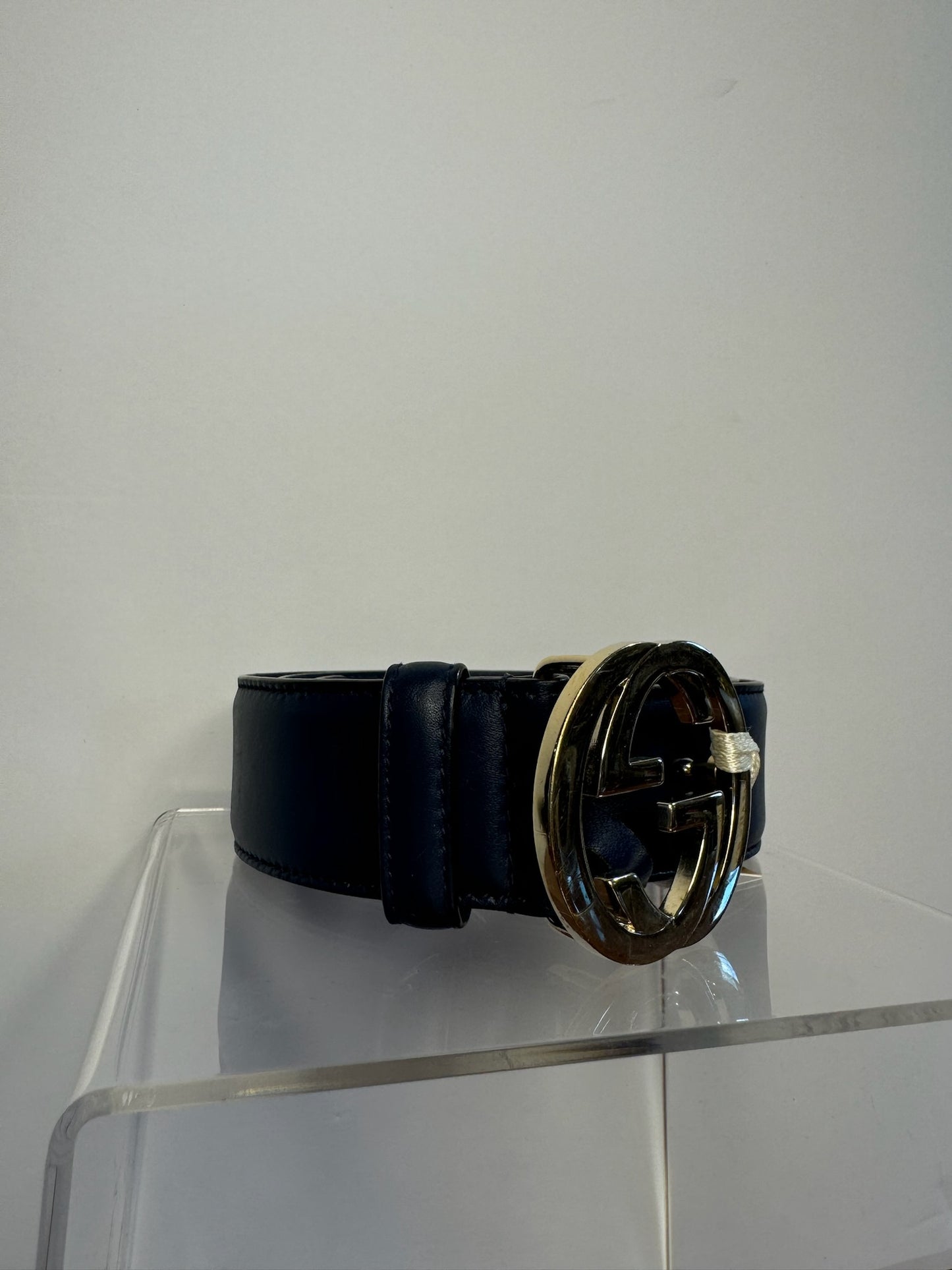 Gucci Belt Navy Bl GG S