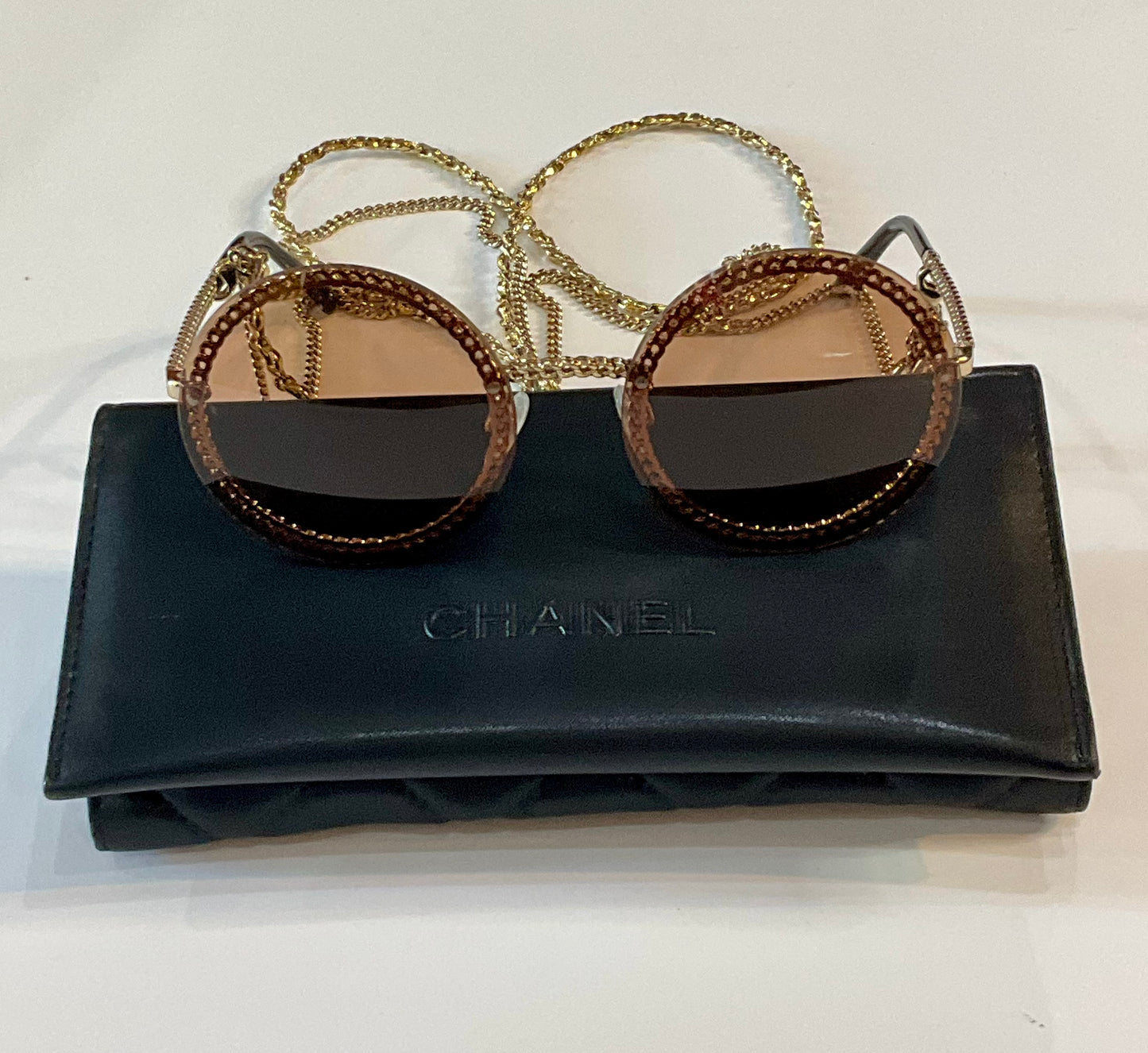 Chanel Metal Chain Sunglasses