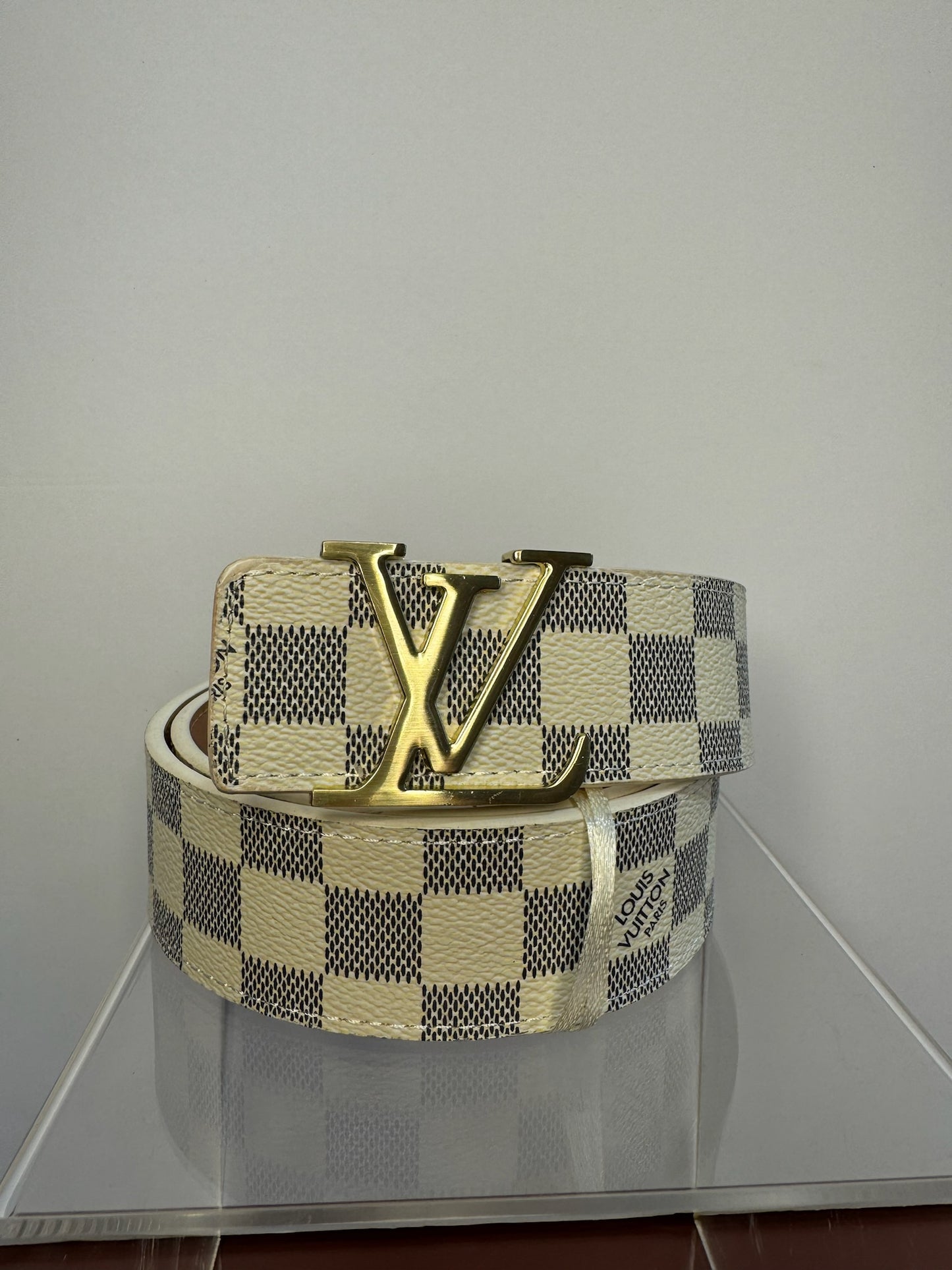 Louis Vuitton Damier Belt Blue/IVU 95/38