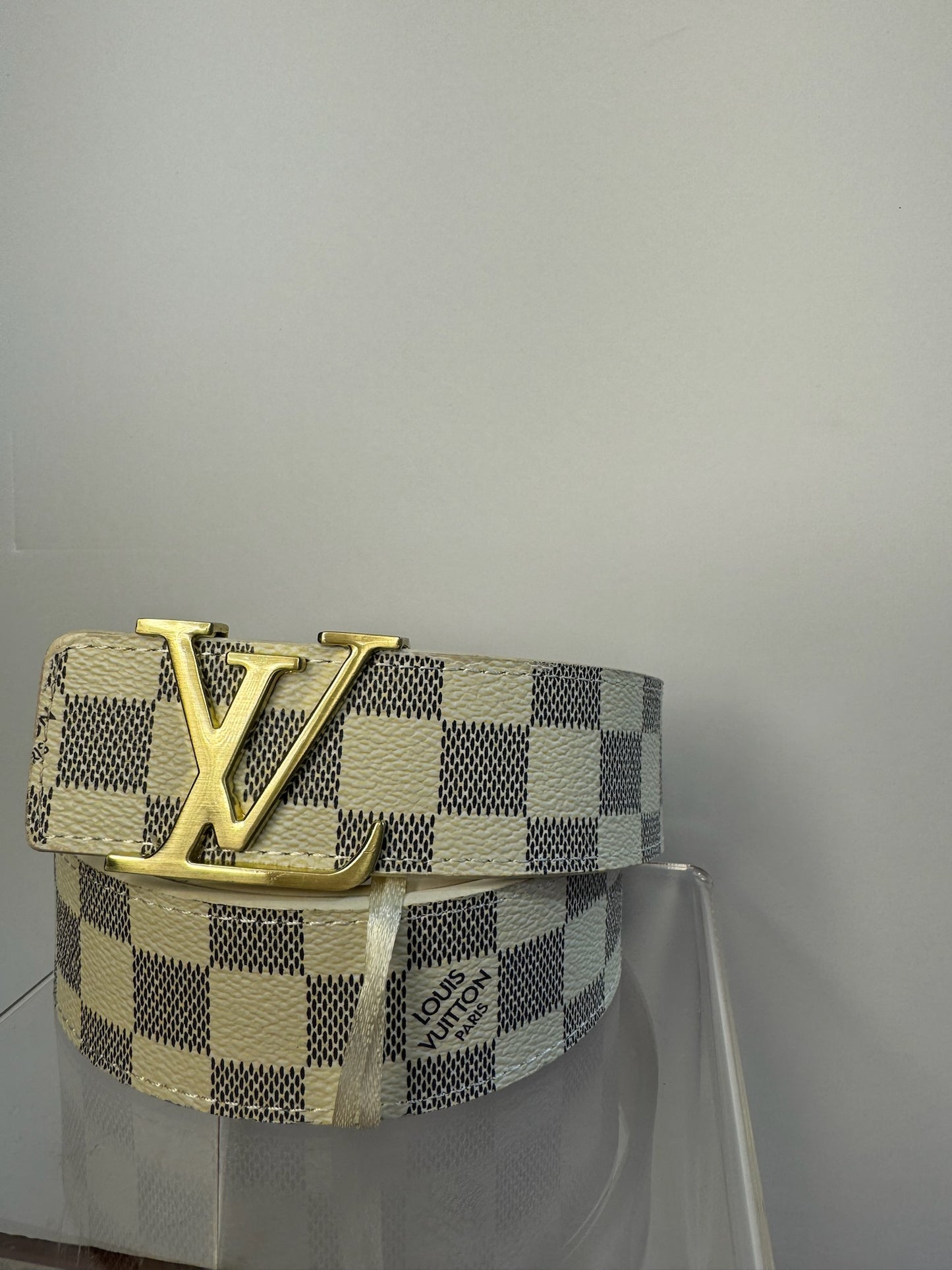 Louis Vuitton Damier Belt Blue/IVU 95/38