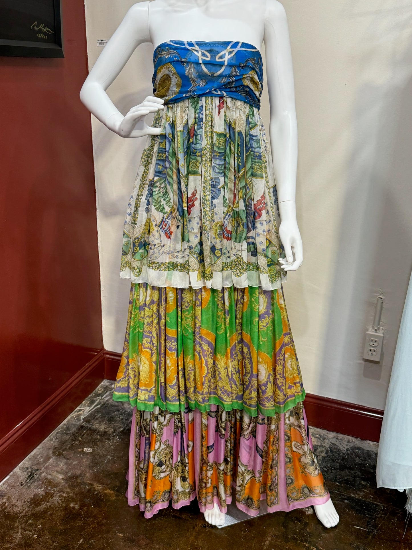 Dolce & Gabana dress patchwork strapless