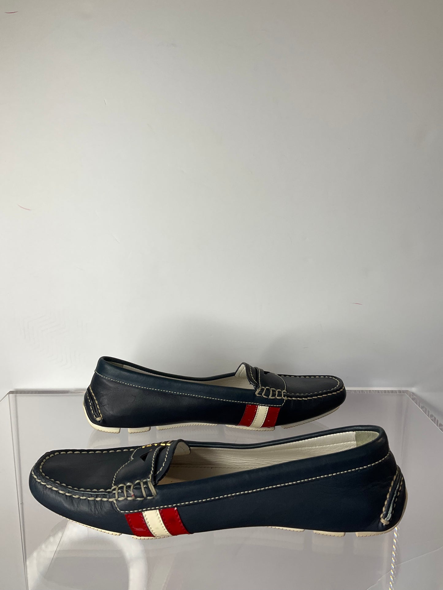 Prada Navy Loafers Size 36