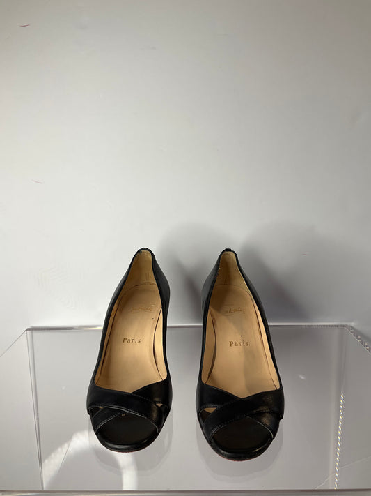 Christian Louboutin Black Wedges Size 36.5