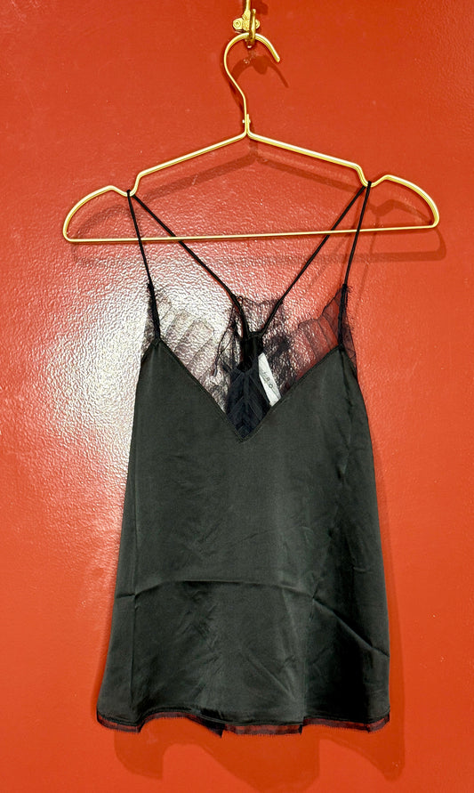 Iro Berwyn Silk Lace Tank Black 38