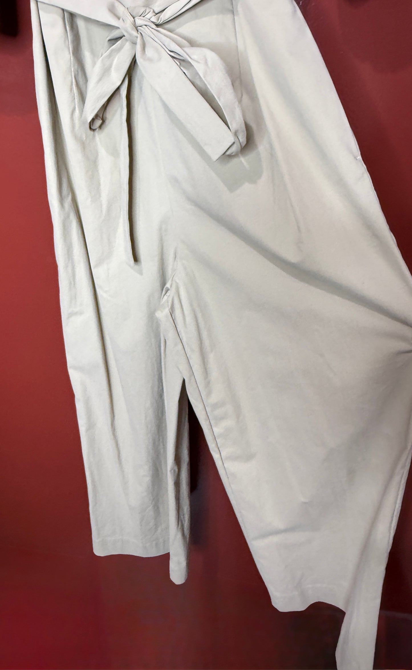 Rebecca Taylor Tie Waist Jumpsuit Khaki 4