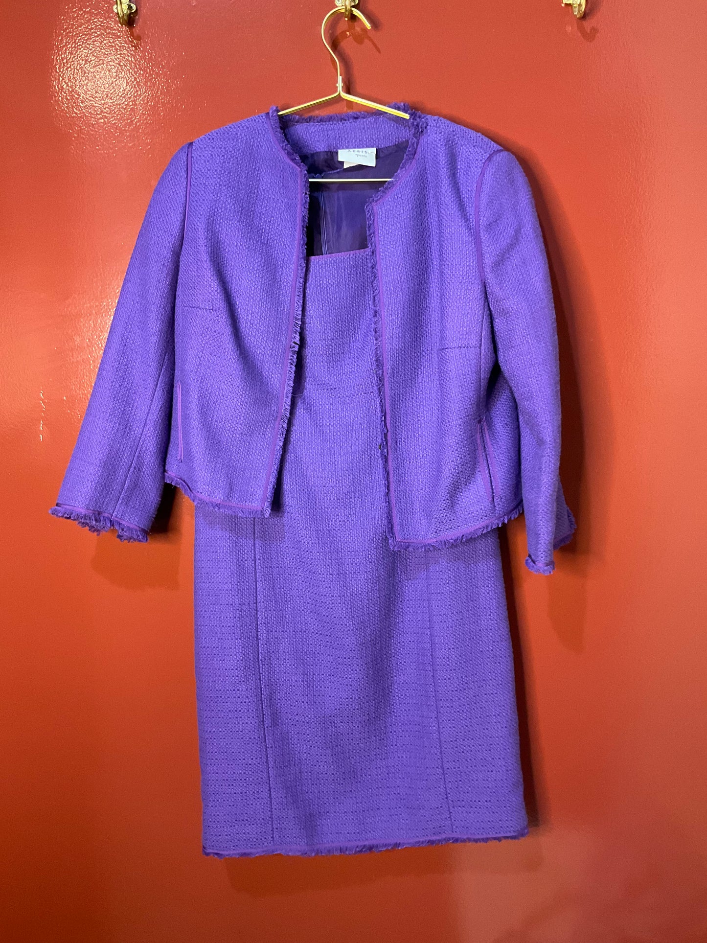 AKRIS Purple Jacket & Dress Set 10