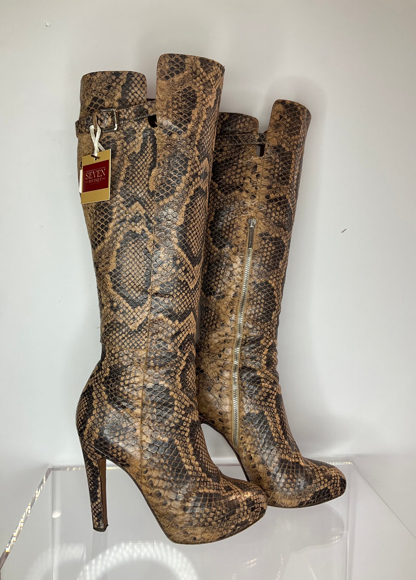 Donald Pliner Snakeskin Boots 8.5