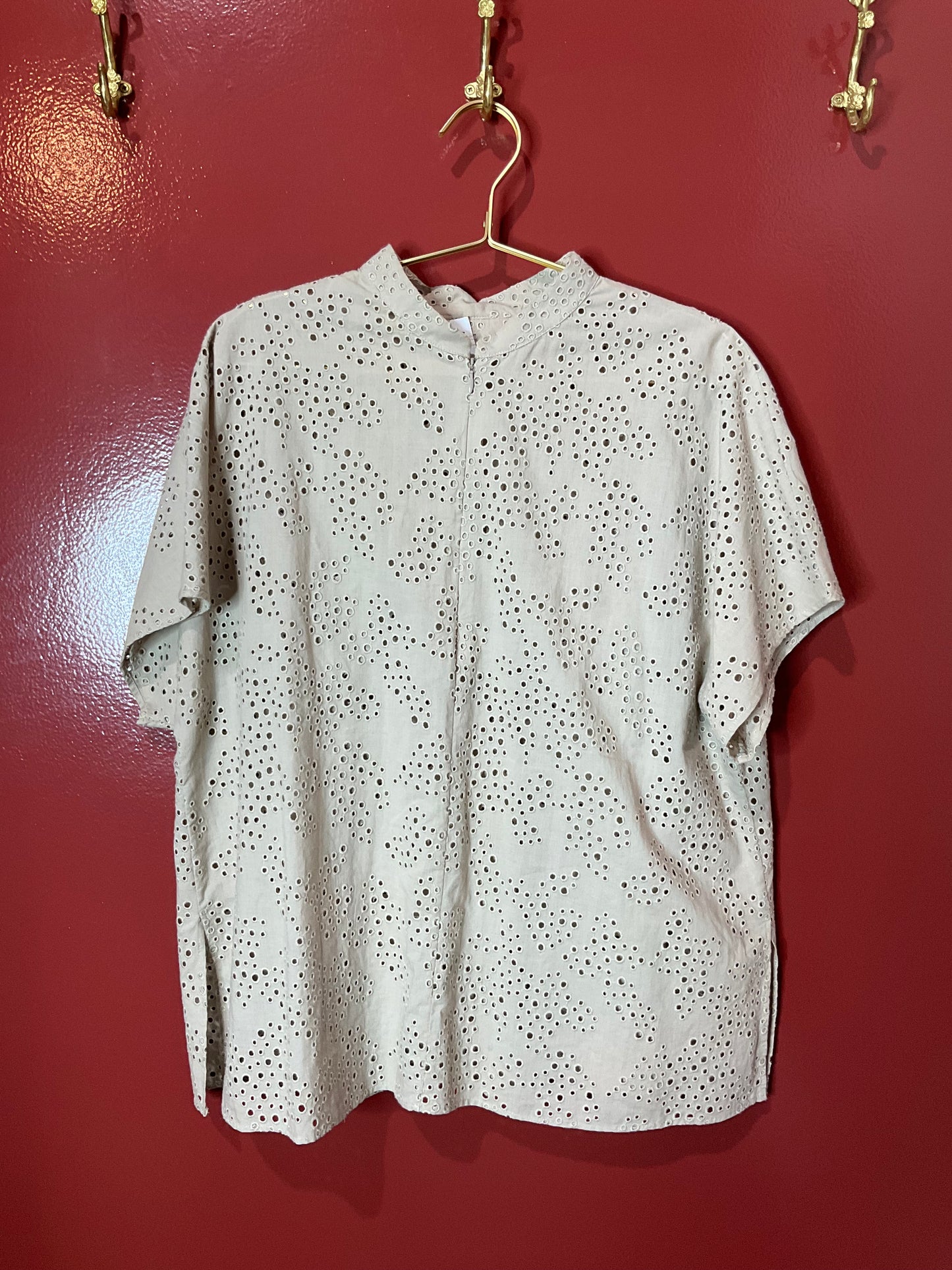 Akris Eyelet Zipper Blouse 16