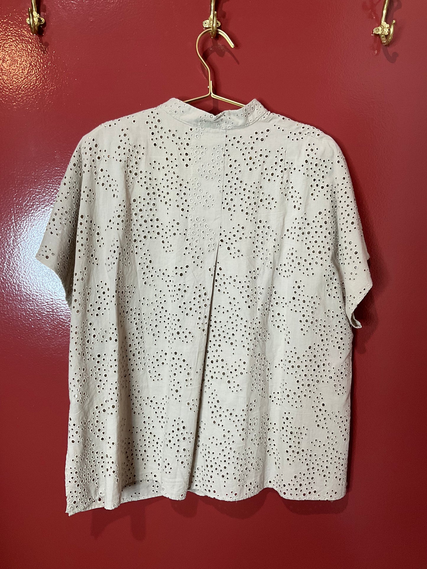 Akris Eyelet Zipper Blouse 16