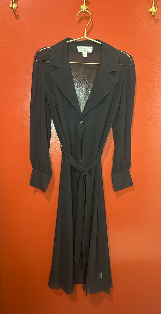 St. John Black Sheer Duster 4