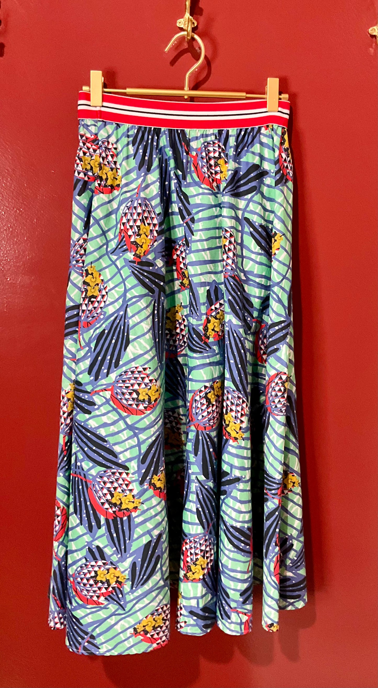 Stella Multicolor Denim Maxi Skirt 38