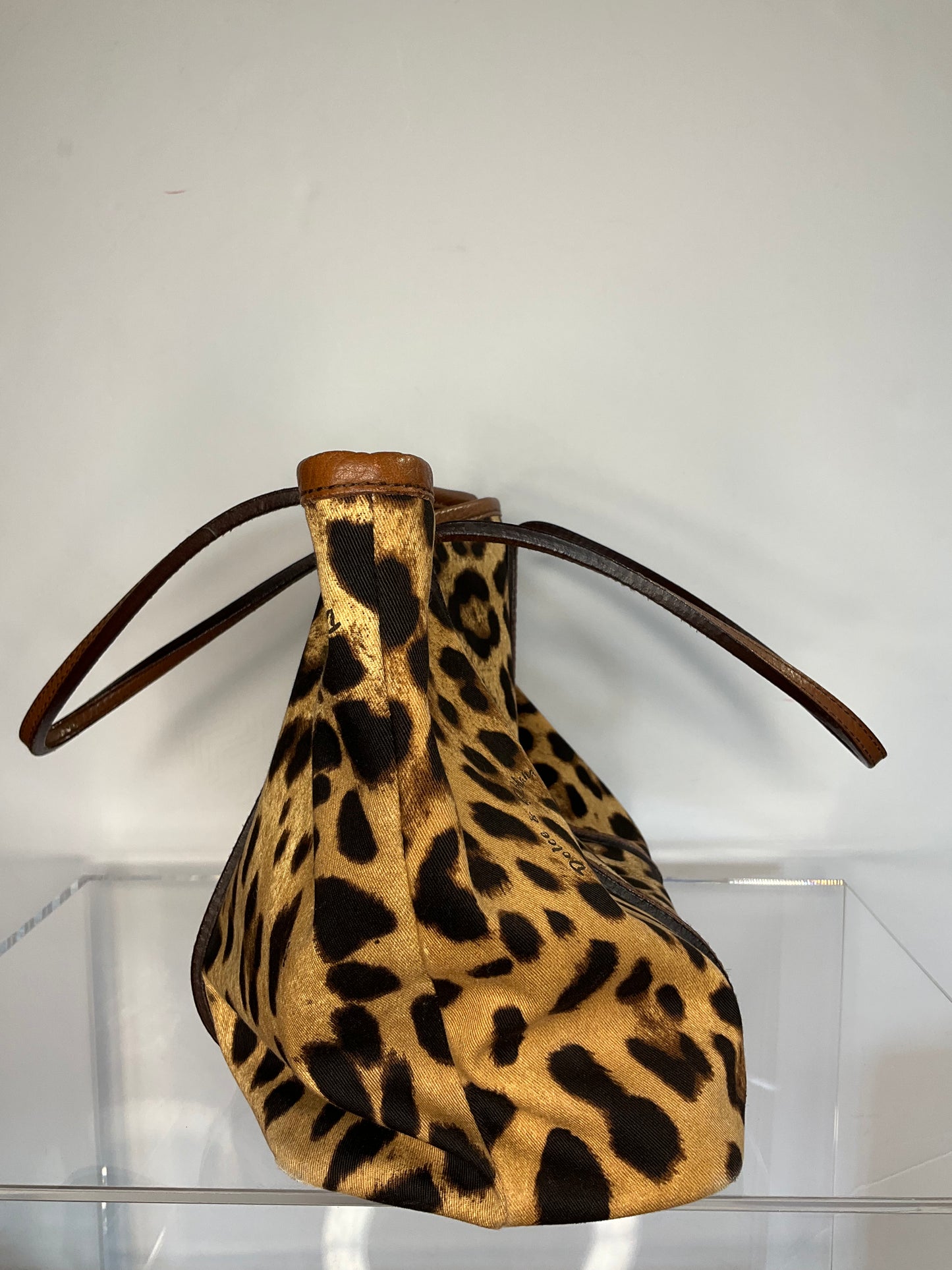 Dolce & Gabbana Canvas Leopard Tote