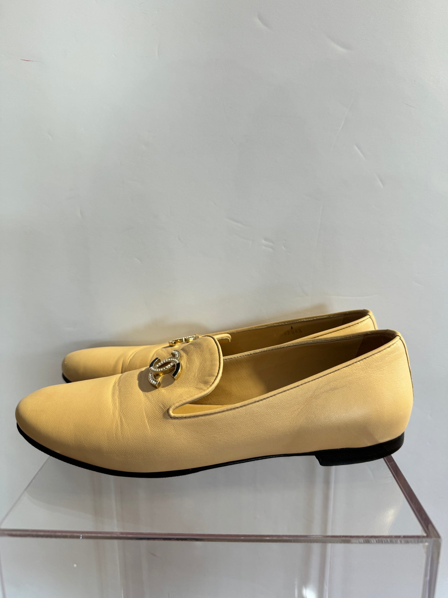 Chanel Tan Loafers 37