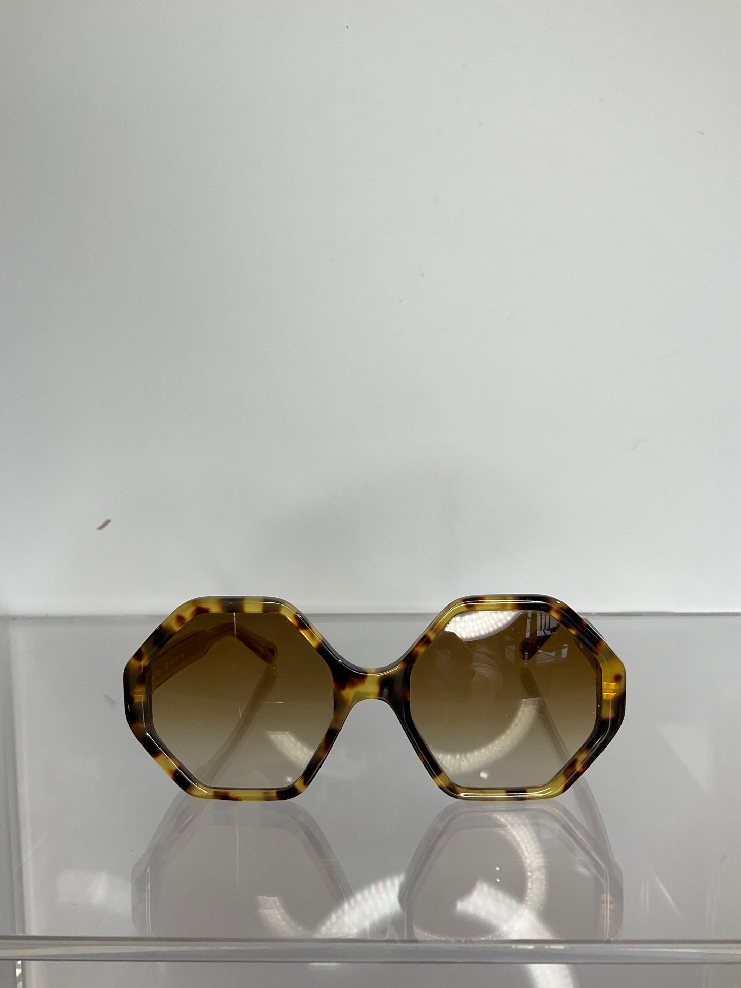 Chloe Hexagonal Tort Sunglasses