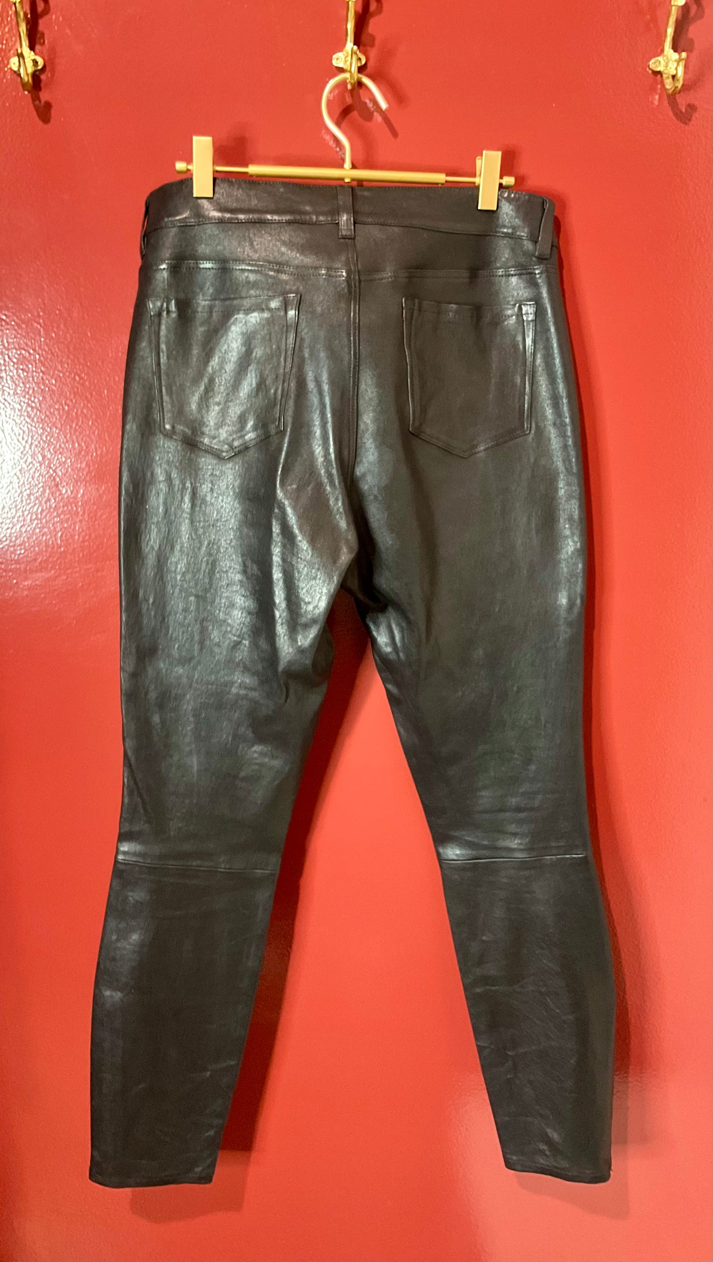 JBrand Coated Skinny Jeans Leather 32