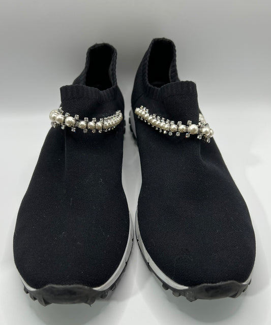 Jimmy Choo Black Sock Sneakers 40