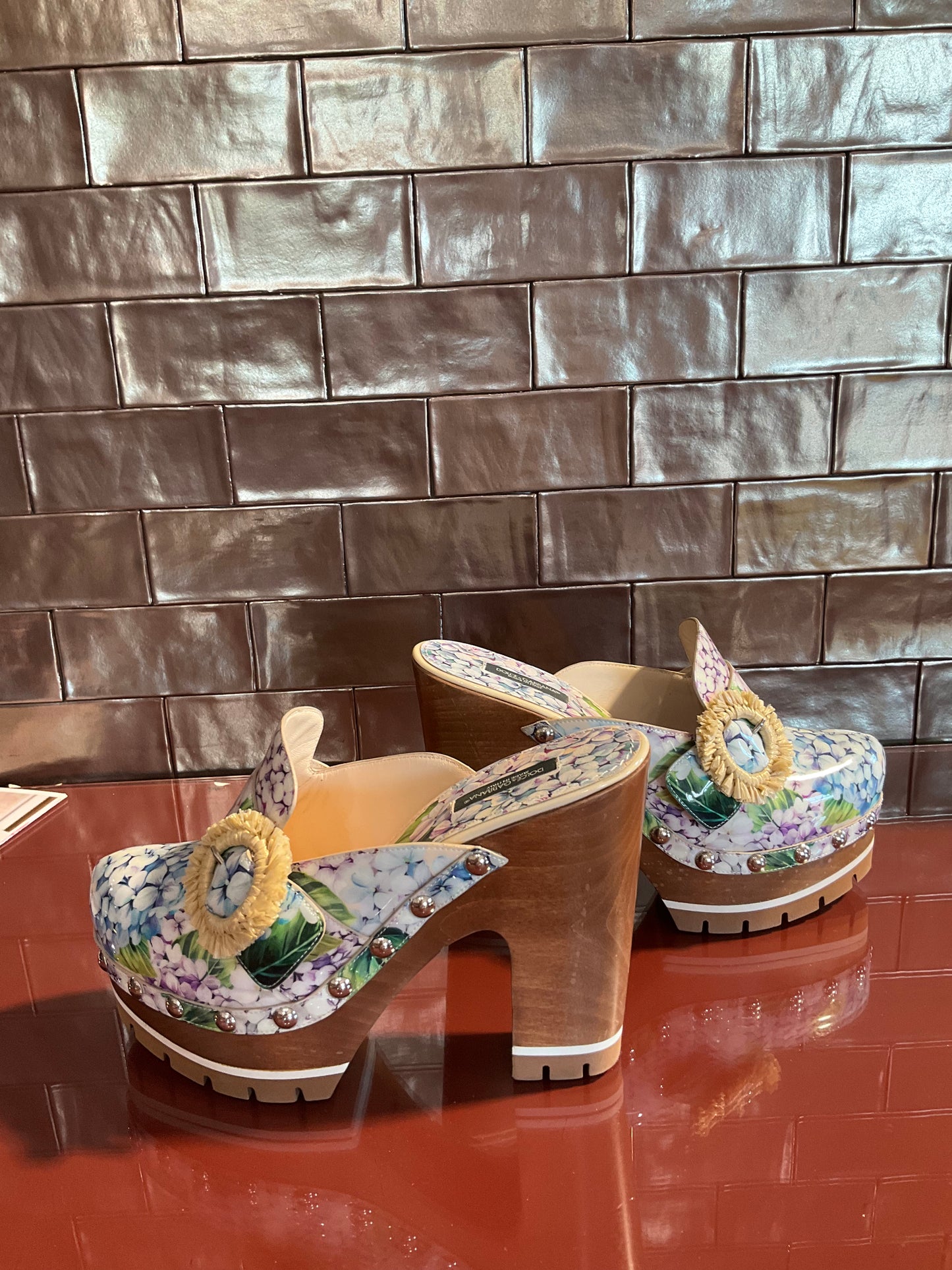 Dolce & Gabbana Floral Clogs 39