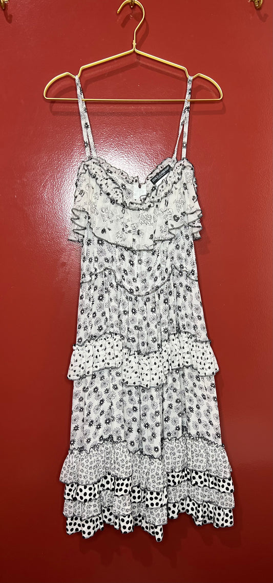 Dolce & Gabbana Black/White Dress 44